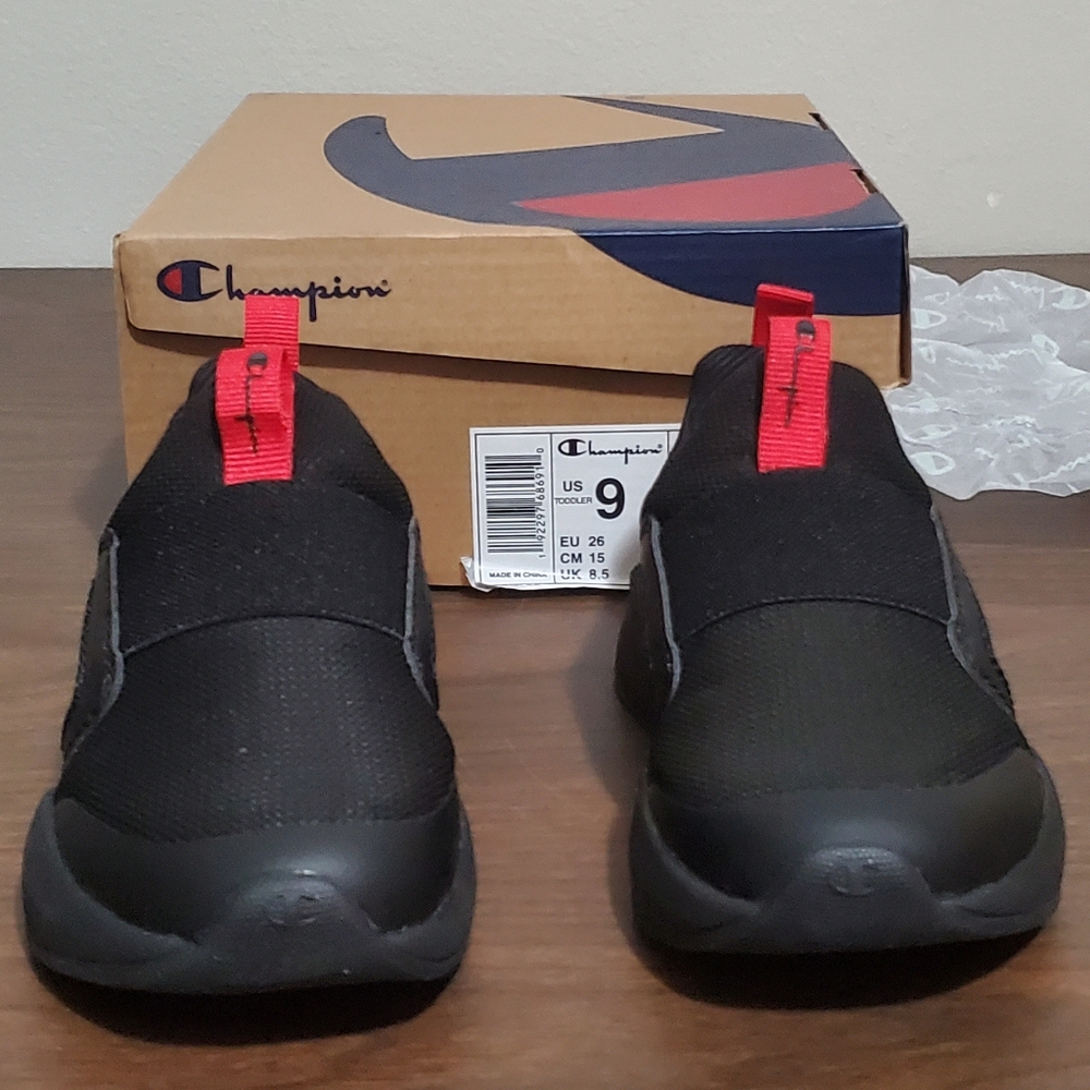 Champion Black and Red Slip on  Sneakers Toddler size 9 - Picture 12 of 14